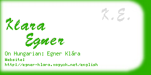 klara egner business card