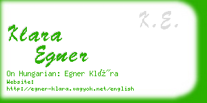 klara egner business card